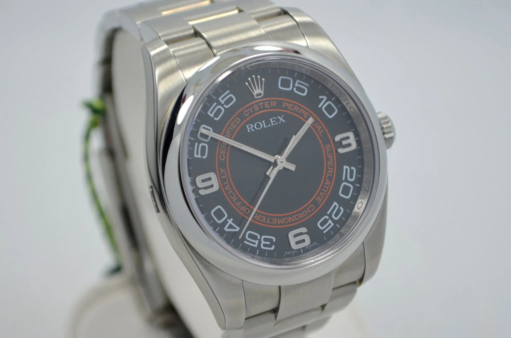 Rolex Oyster Perpetual 116000 Orange 36mm Stainless Steel Automatic Wristwatch