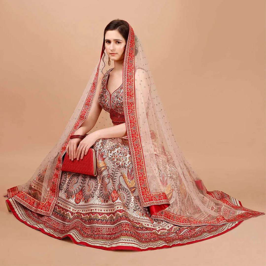 Rose and Cream Lehenga Set