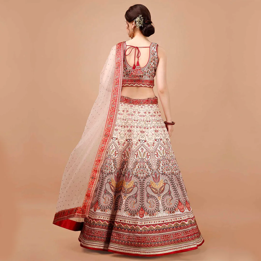 Rose and Cream Lehenga Set