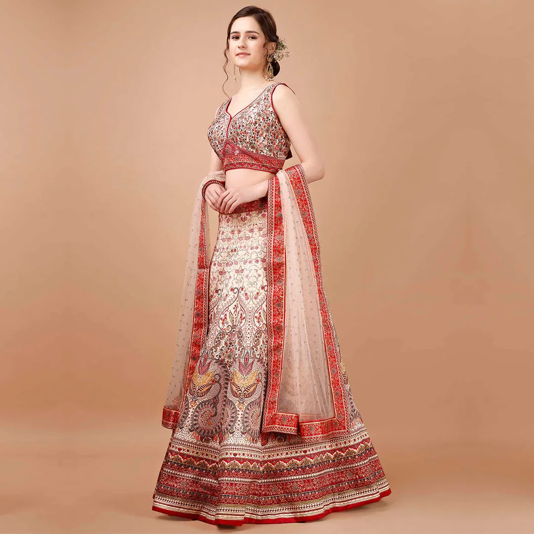 Rose and Cream Lehenga Set