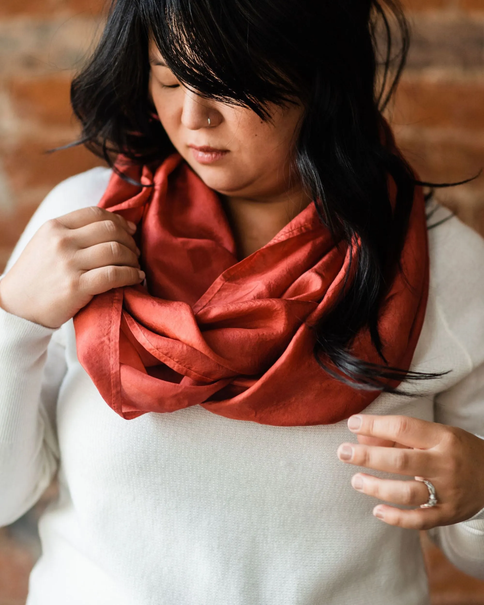 Russet Silk Scarf - January
