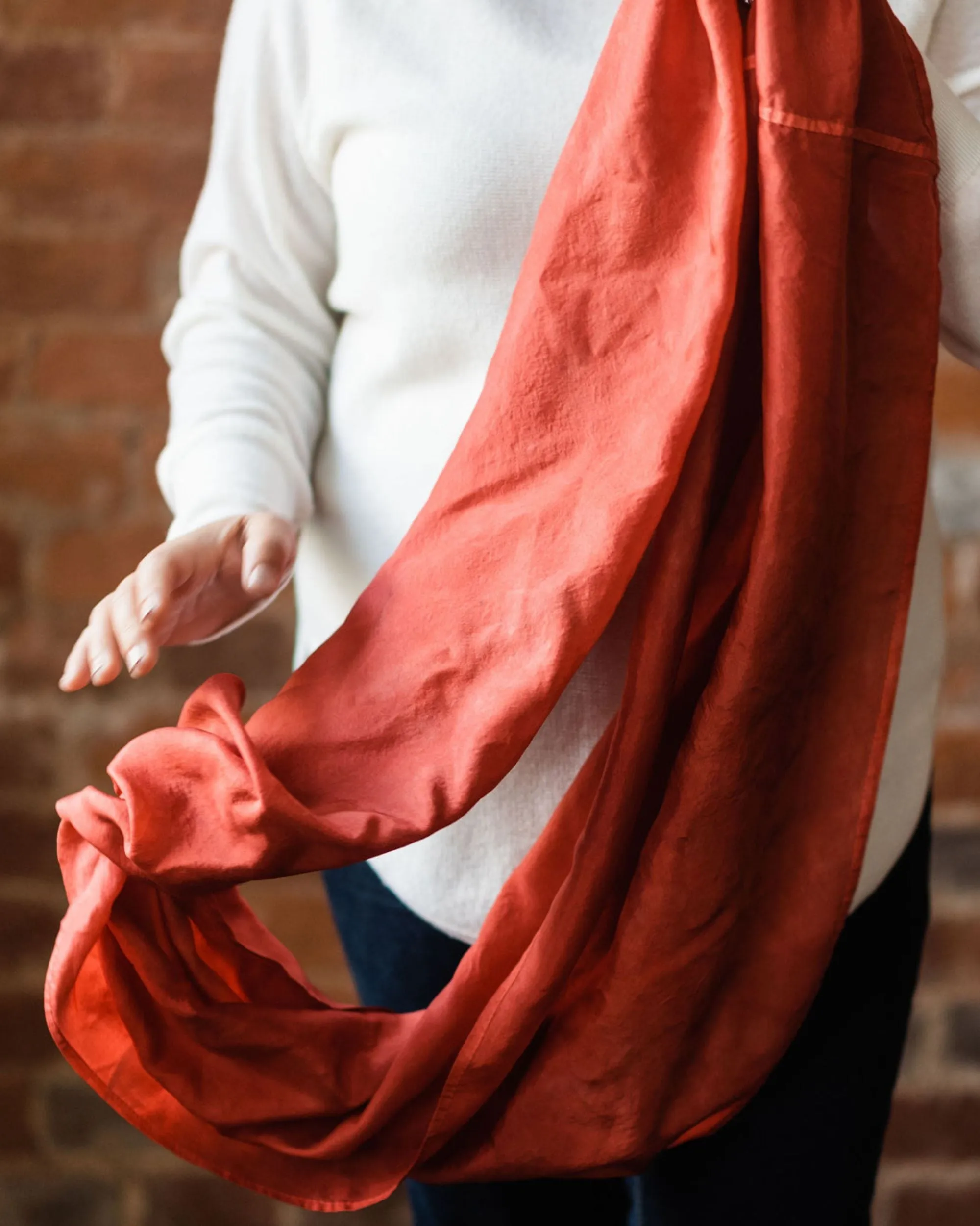 Russet Silk Scarf - January