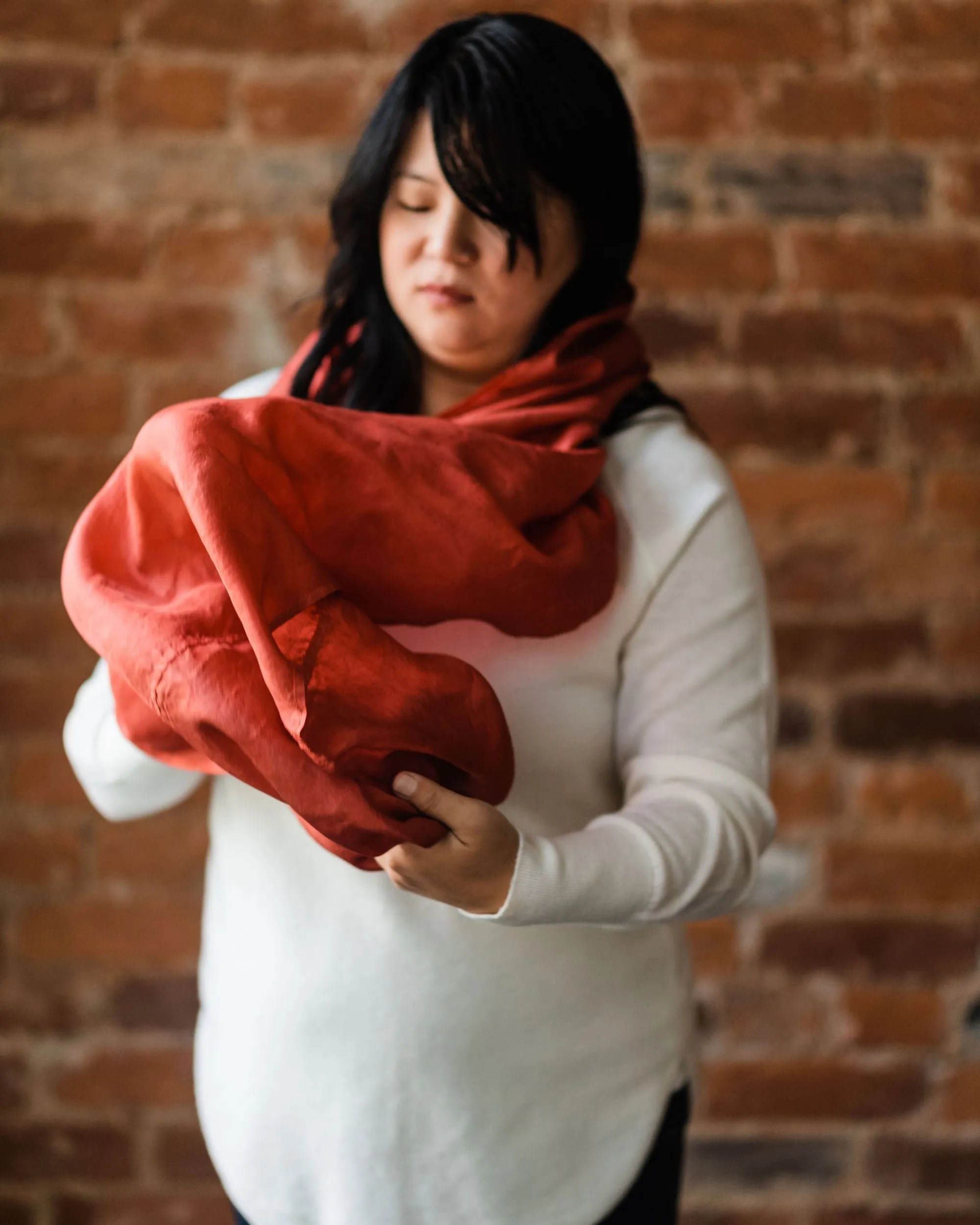 Russet Silk Scarf - January
