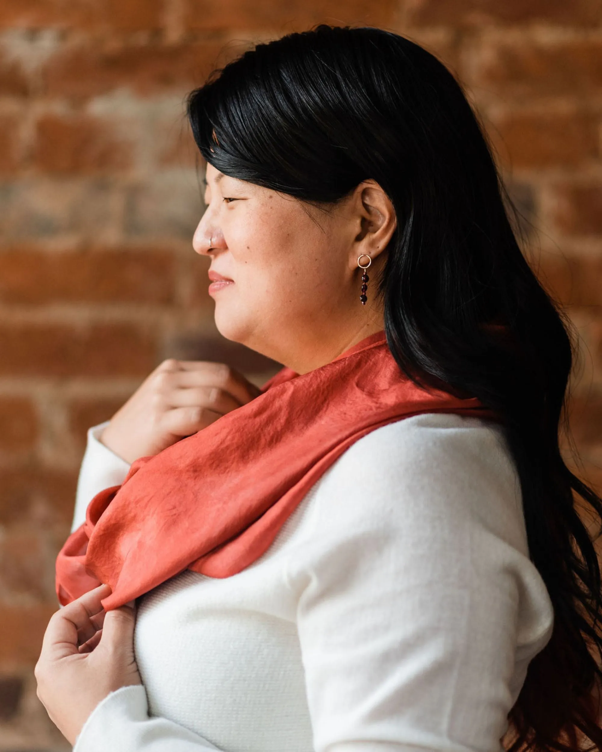 Russet Silk Scarf - January