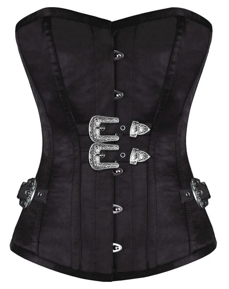 Sahasra Overbust Corset black with buckles