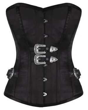 Sahasra Overbust Corset black with buckles