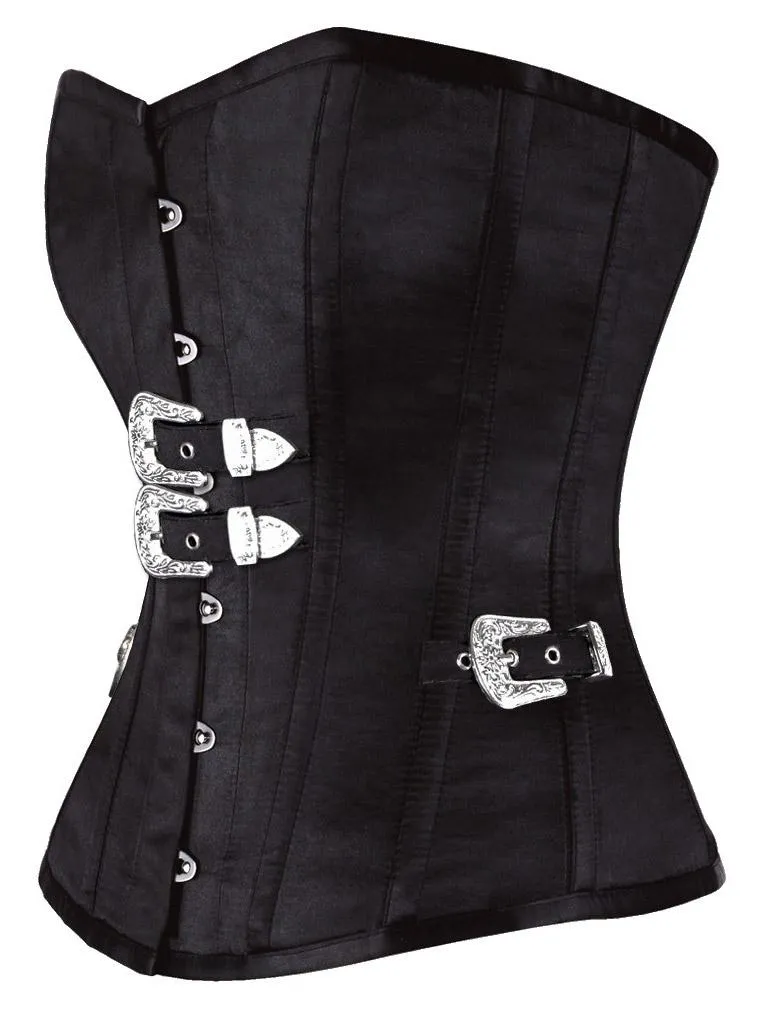 Sahasra Overbust Corset black with buckles