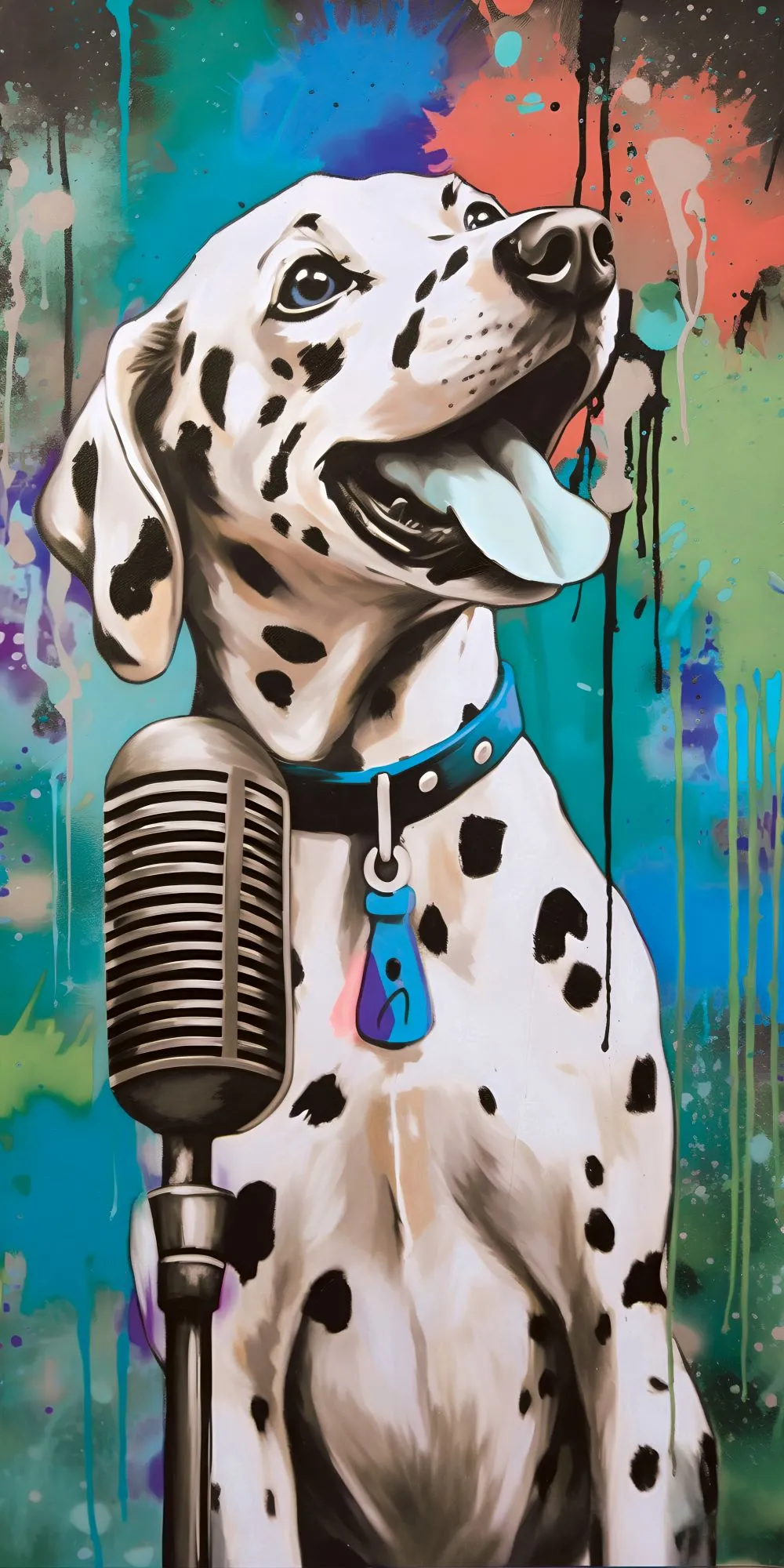 Sample of Graffiti Dalmatians Acrylic Wall Panels Home Decor Wall Panels 2440mmm x 1220mm