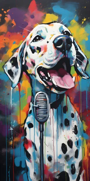 Sample of Graffiti Dalmatians Acrylic Wall Panels Home Decor Wall Panels 2440mmm x 1220mm