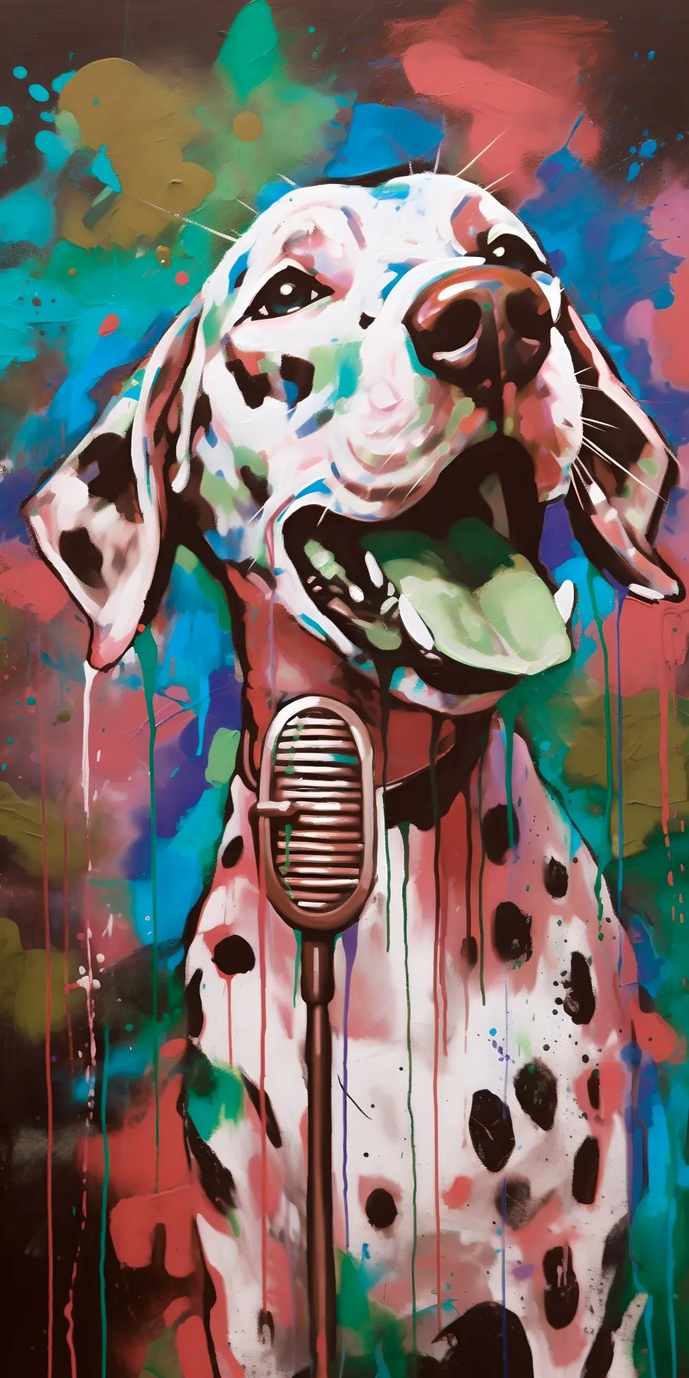 Sample of Graffiti Dalmatians Acrylic Wall Panels Home Decor Wall Panels 2440mmm x 1220mm