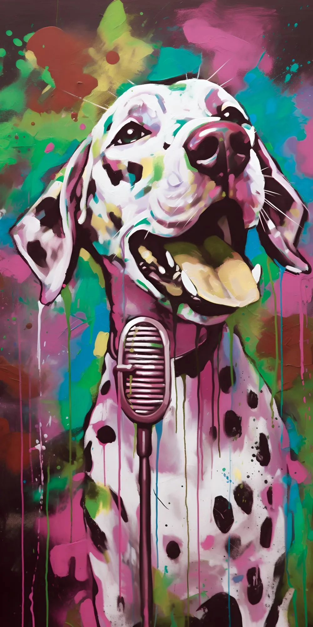Sample of Graffiti Dalmatians Acrylic Wall Panels Home Decor Wall Panels 2440mmm x 1220mm