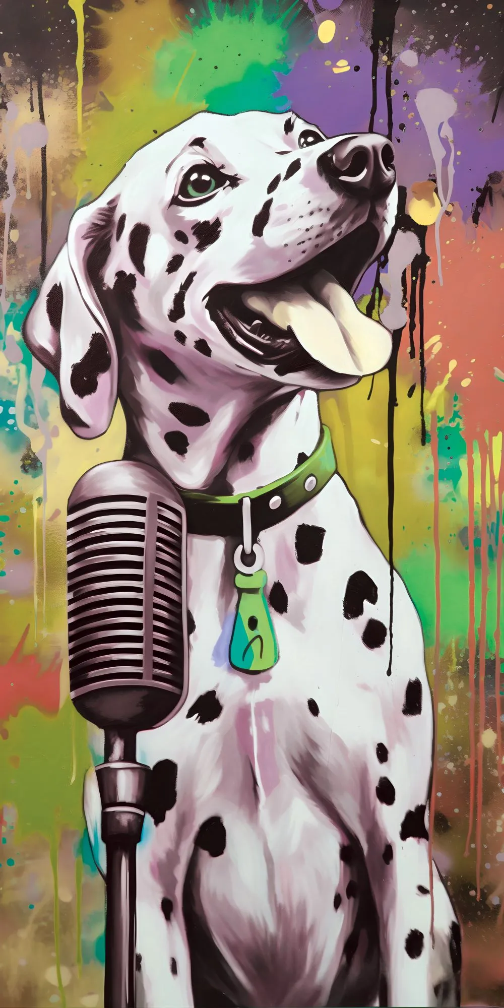 Sample of Graffiti Dalmatians Acrylic Wall Panels Home Decor Wall Panels 2440mmm x 1220mm