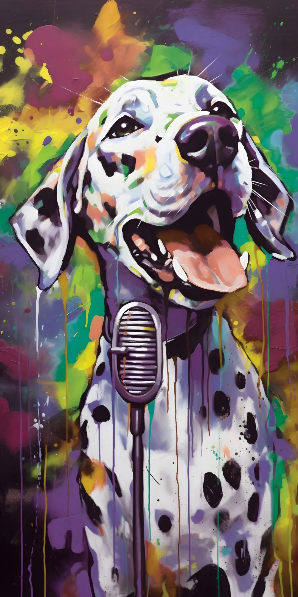 Sample of Graffiti Dalmatians Acrylic Wall Panels Home Decor Wall Panels 2440mmm x 1220mm
