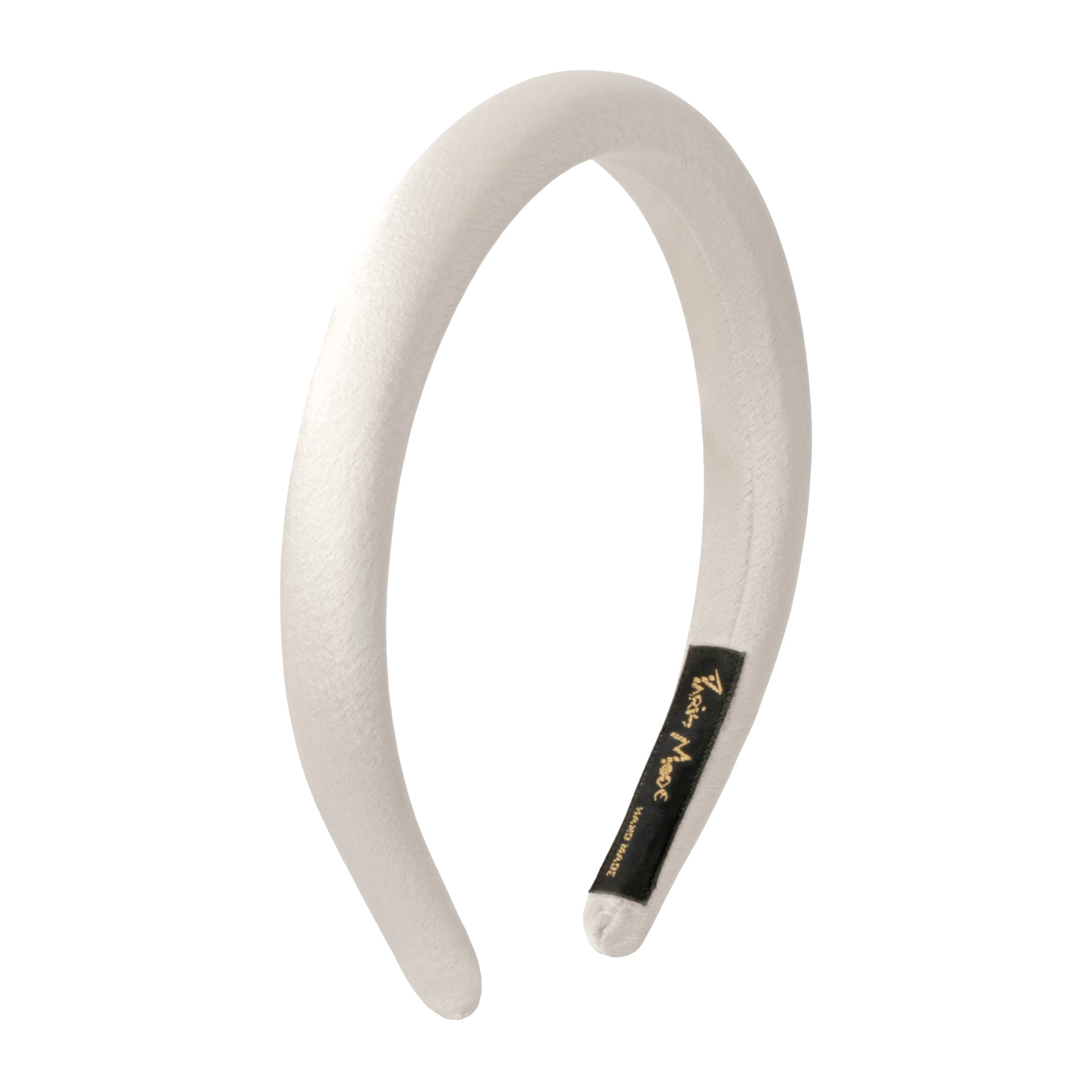 Satin 1.5 cm Padded White Headband