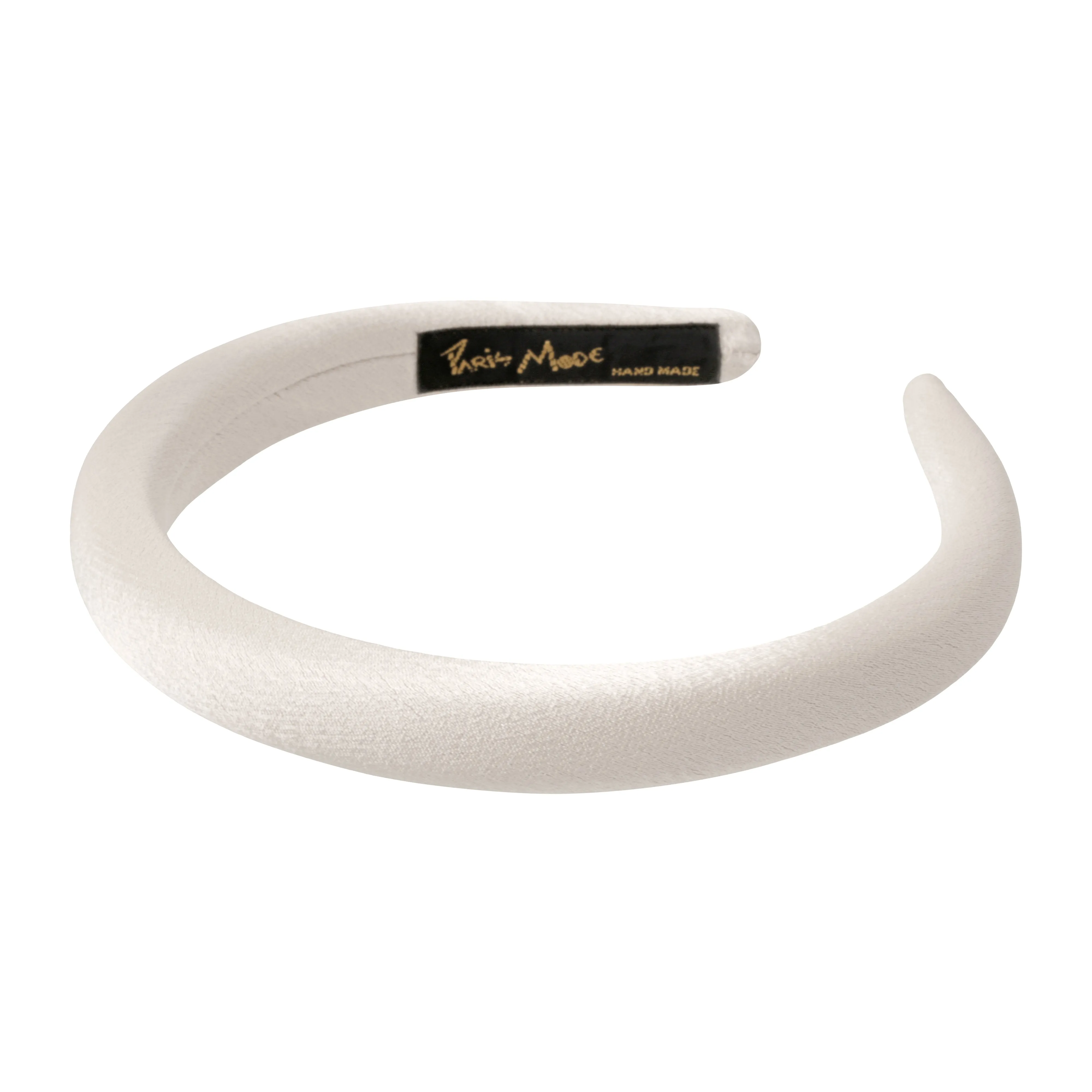 Satin 1.5 cm Padded White Headband