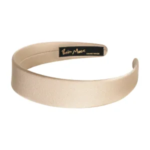 Satin 3 cm Flat Gold Headband