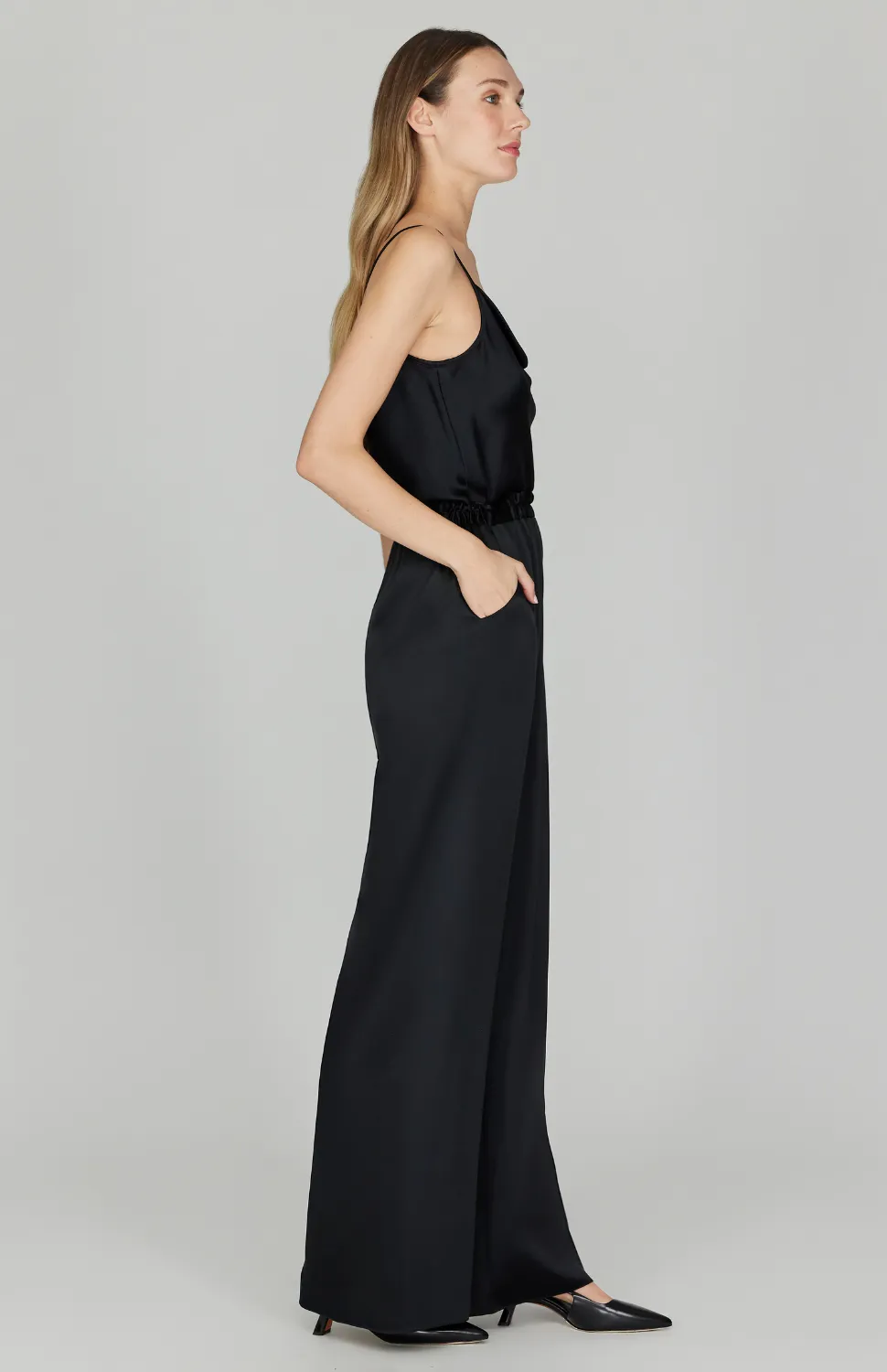 Satin Drape Front Camisole