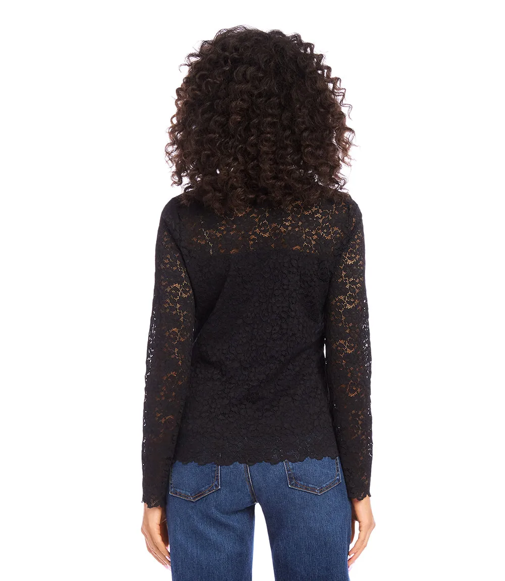 Scalloped Lace Top