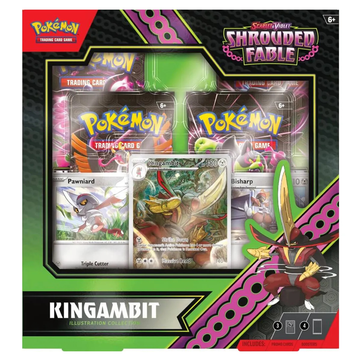 Scarlet & Violet Shrouded Fable Kingambit Illustration Collection POKEMON TCG