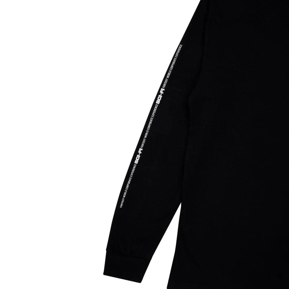 Sci-Fi Fantasy 'Fantasy World' Long Sleeve T-Shirt (Black)