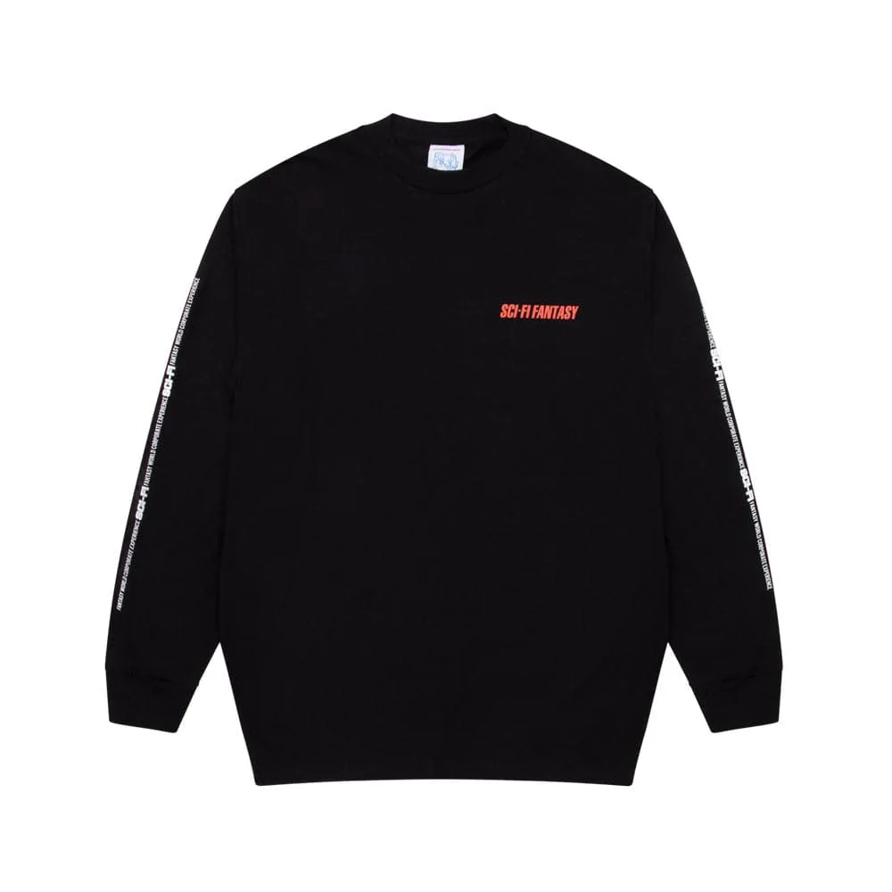 Sci-Fi Fantasy 'Fantasy World' Long Sleeve T-Shirt (Black)