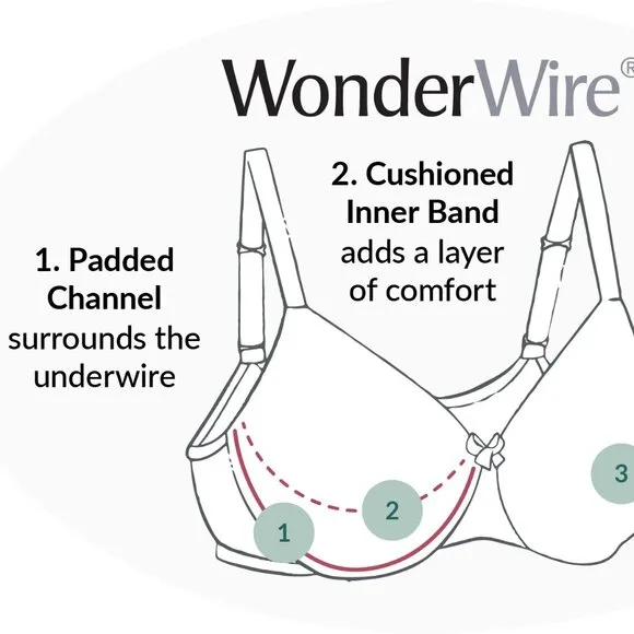 Set of 3! 34D Glamorise ELEGANCE Bra (UNDERWIRED) Embroidered SUPPORT PURPLE NEW