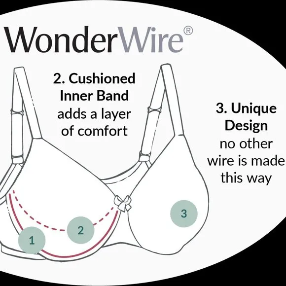 Set of 3! 34D Glamorise ELEGANCE Bra (UNDERWIRED) Embroidered SUPPORT PURPLE NEW