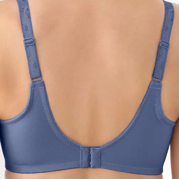 Set of 3! 34D Glamorise ELEGANCE Bra (UNDERWIRED) Embroidered SUPPORT PURPLE NEW