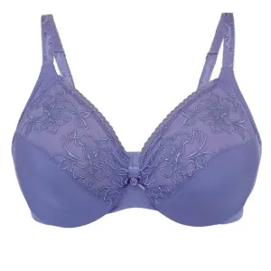 Set of 3! 34D Glamorise ELEGANCE Bra (UNDERWIRED) Embroidered SUPPORT PURPLE NEW