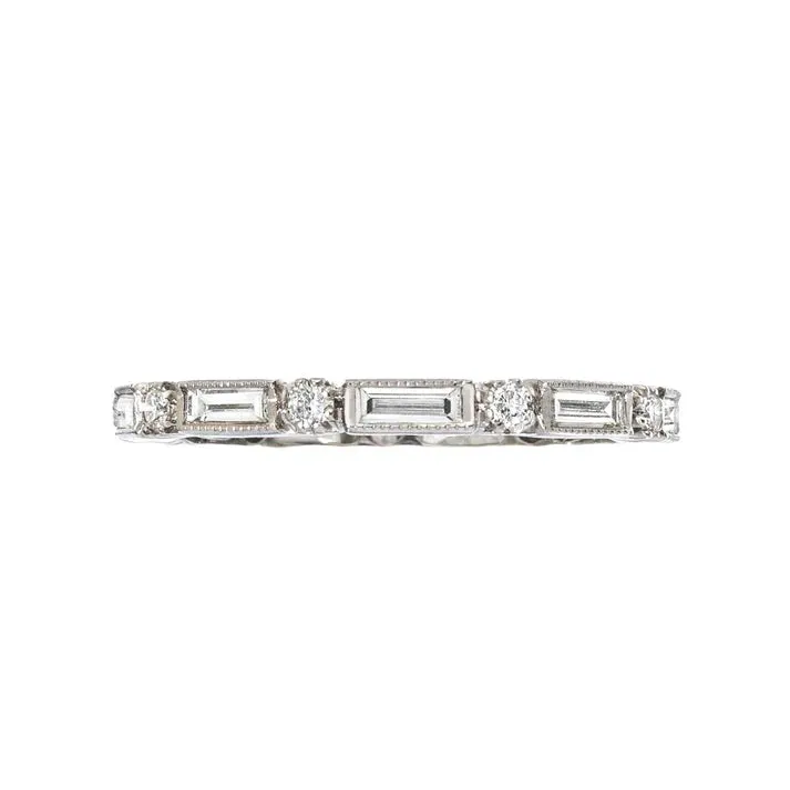 Sethi Couture 18K White Gold Deco-Inspired Diamond Eternity Band