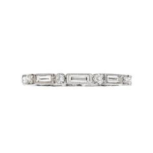 Sethi Couture 18K White Gold Deco-Inspired Diamond Eternity Band