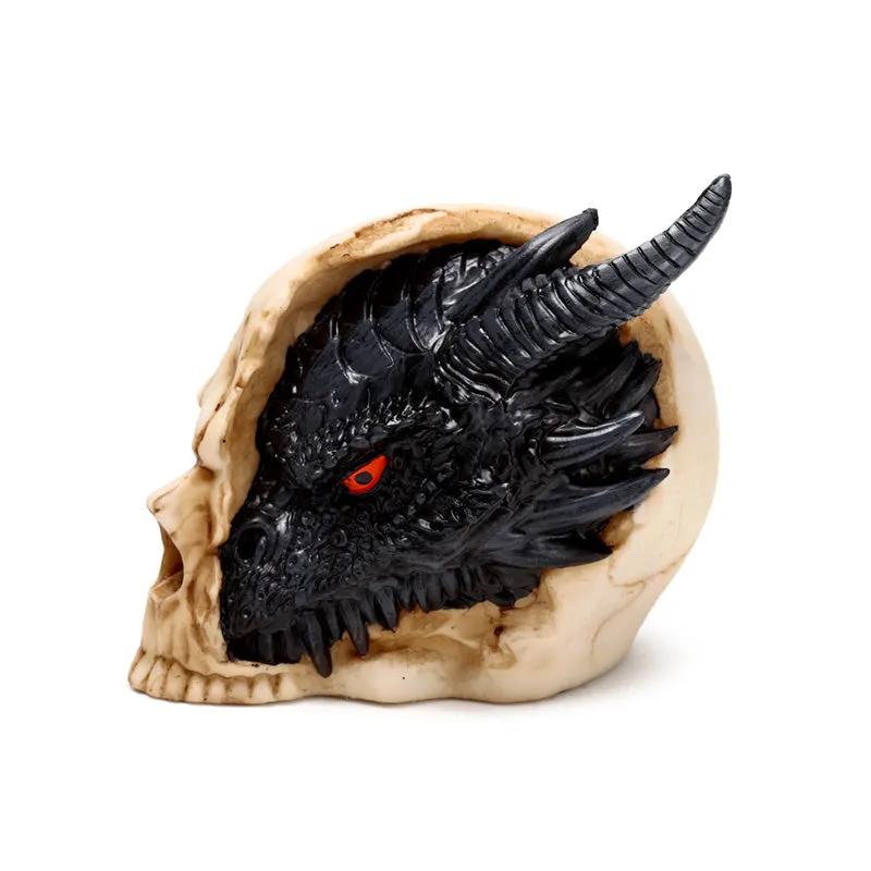 Shadows of Darkness Dragon - Black Dragon in Skull Small