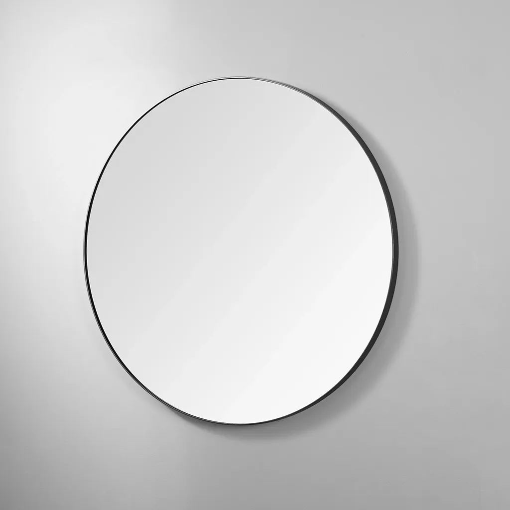 Shell Vanity Mirror - Wall Mount - 30" Steel/Matt Black