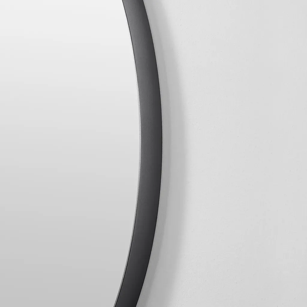 Shell Vanity Mirror - Wall Mount - 30" Steel/Matt Black