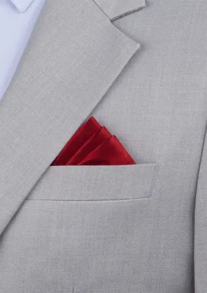Silk Satin Burnt Red Pocket Square