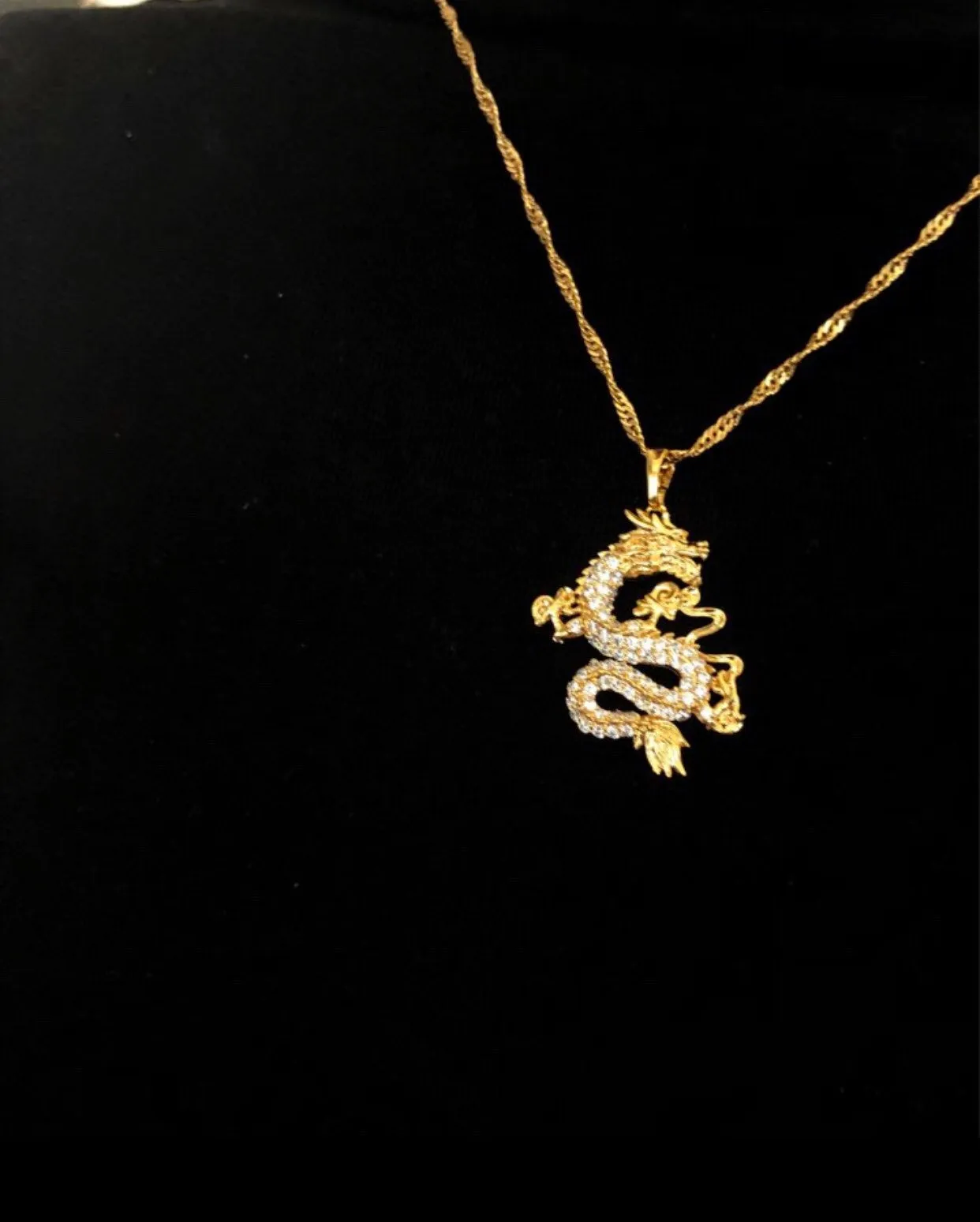 SILVER Dragon necklace , 18k gold plated dragon pendant , dragon charm , dragon jewelry ,fantasy necklace men