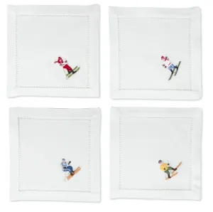 Skier Cocktail Napkins