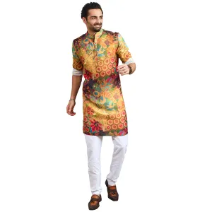 Soft Coral Whisper Elegant Peach Kurta