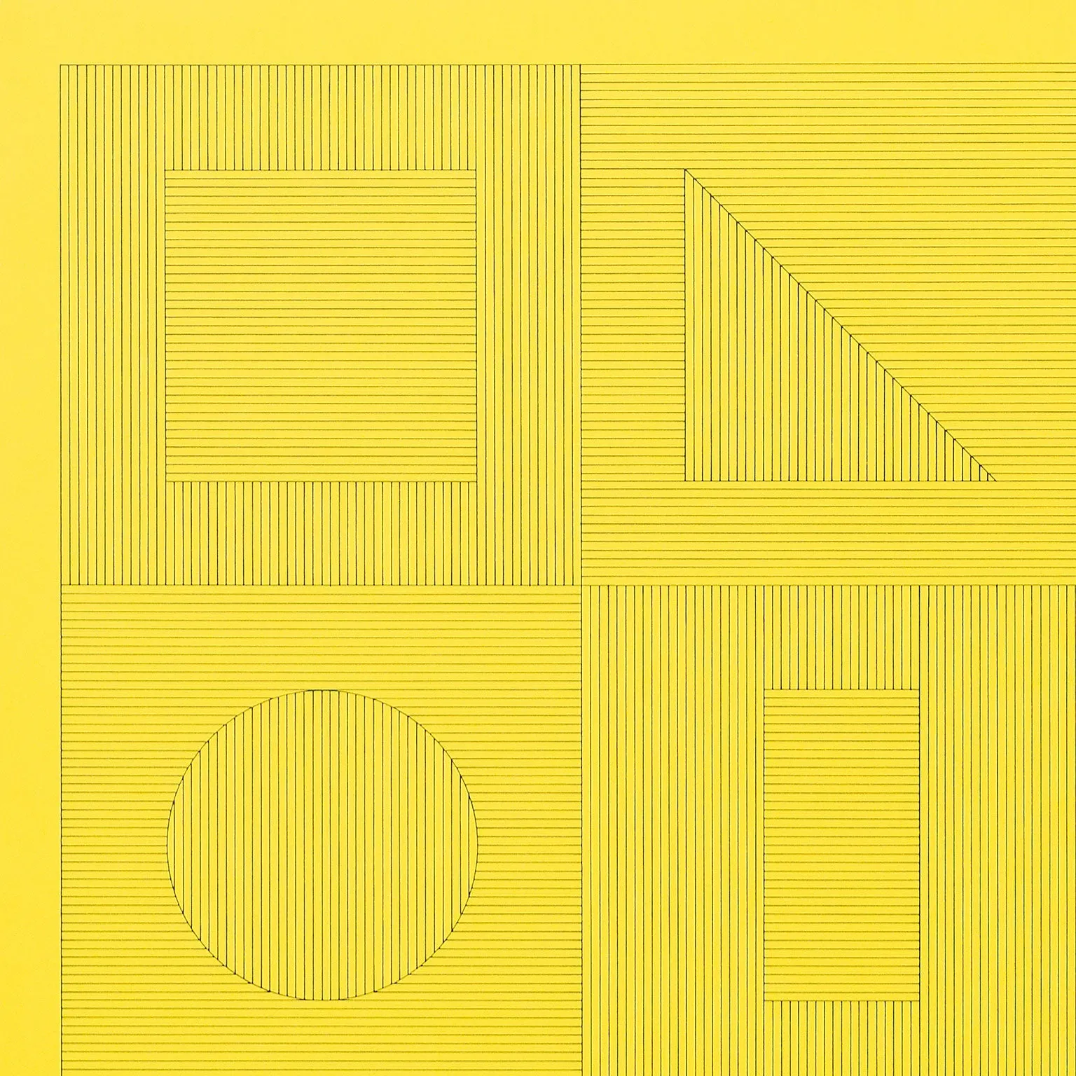 SOL LEWITT "FOUR SIDES OF THE TOWER - YELLOW" SILKSCREEN, 1983
