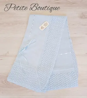 Spanish blue ribbon shawl