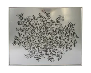 Stan Brod Signed “Silver Field” Ink on Foil Board Abstract Drawing