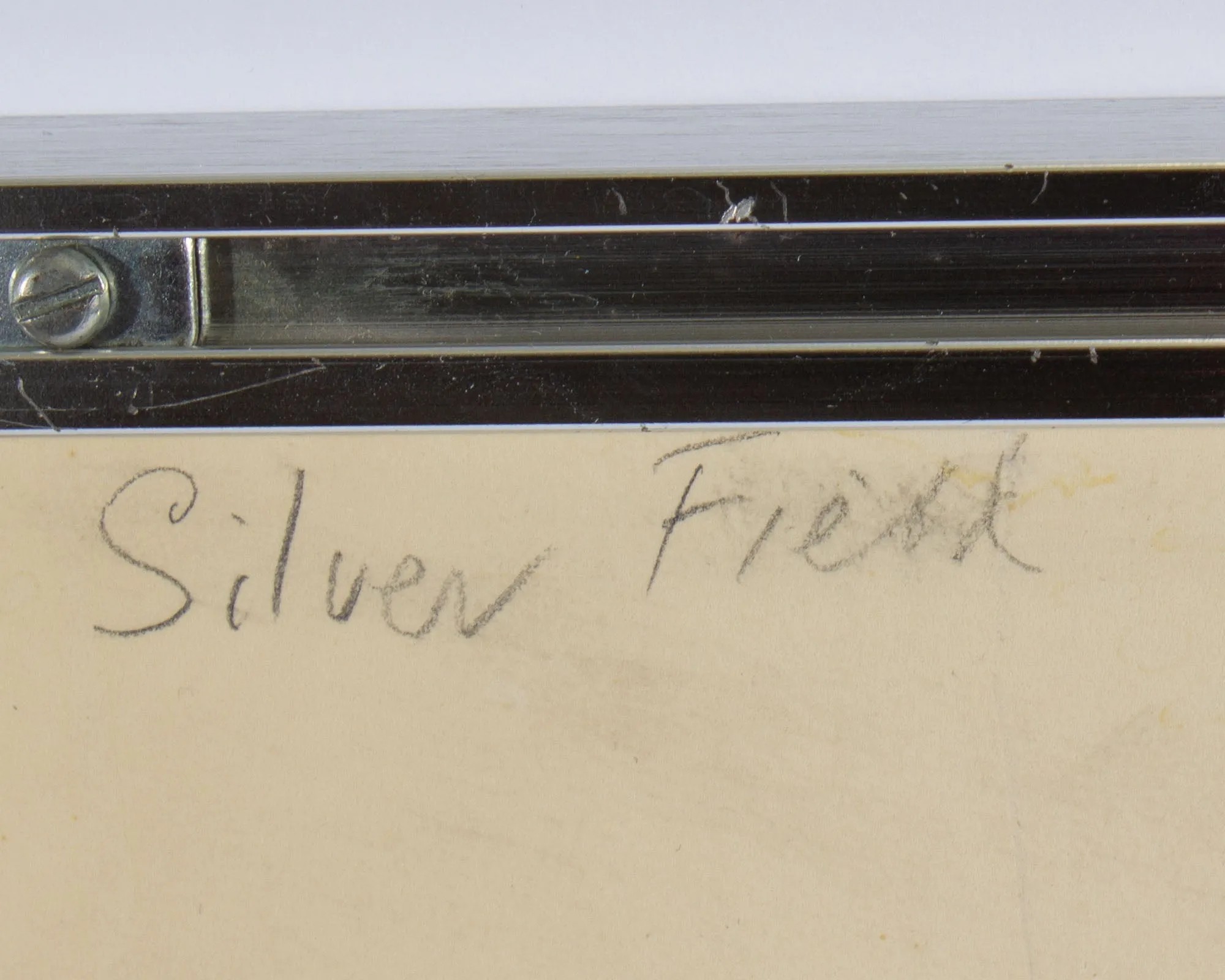 Stan Brod Signed “Silver Field” Ink on Foil Board Abstract Drawing