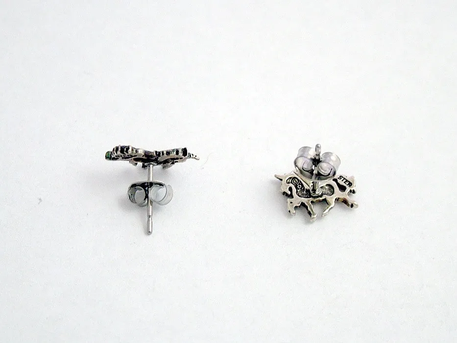 Sterling Silver & Surgical Steel unicorn  stud earrings- fantasy- unicorns
