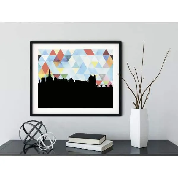 Stirling, Scotland geometric skyline