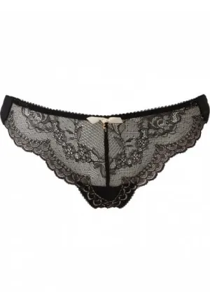 Superboost Lace Thong - Black/Ivory Rose -