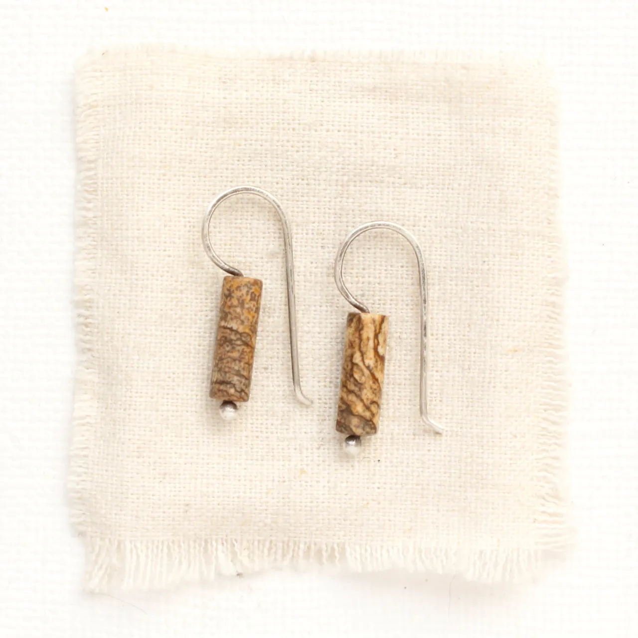 Sydney Picture Jasper Lobe Hugger Earrings