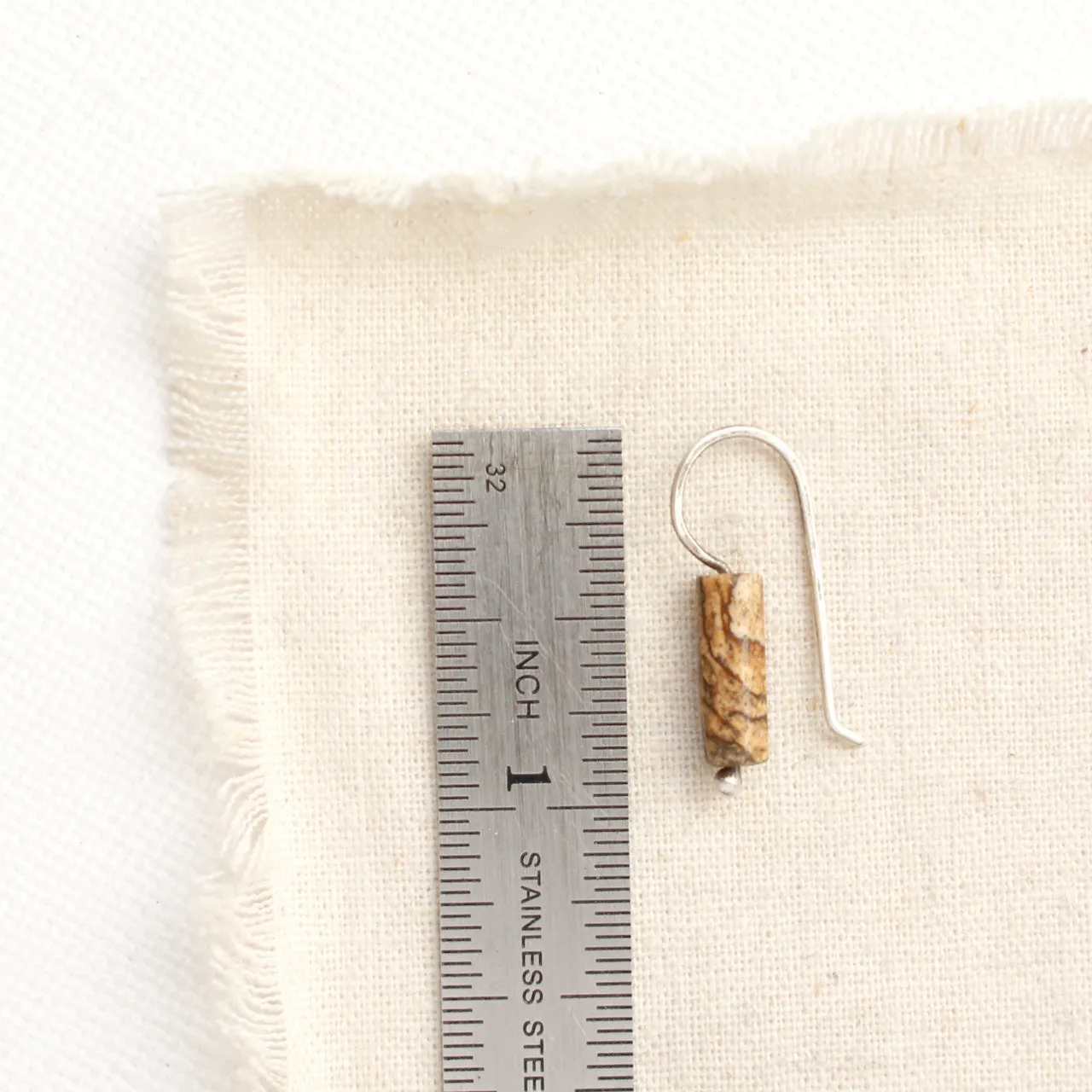 Sydney Picture Jasper Lobe Hugger Earrings