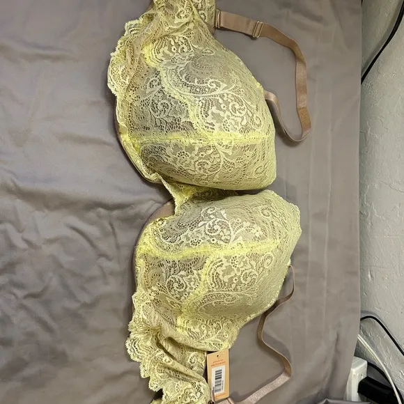 ThirdLove Lace Balconette Underwire Bra in Yellow