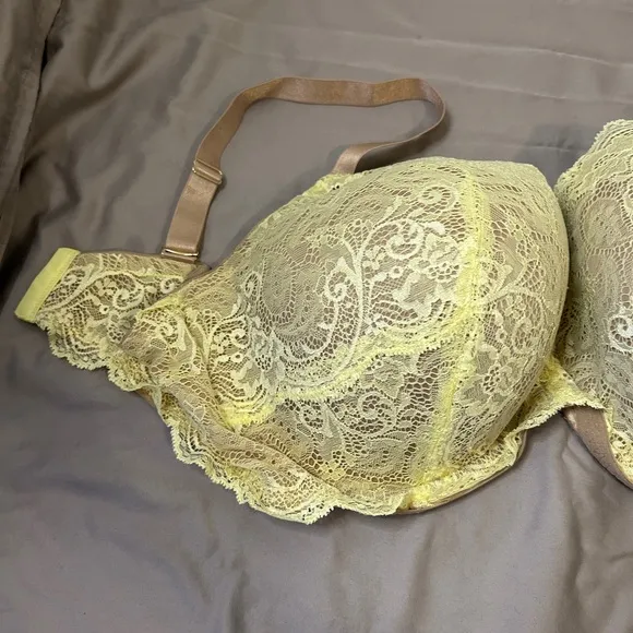 ThirdLove Lace Balconette Underwire Bra in Yellow