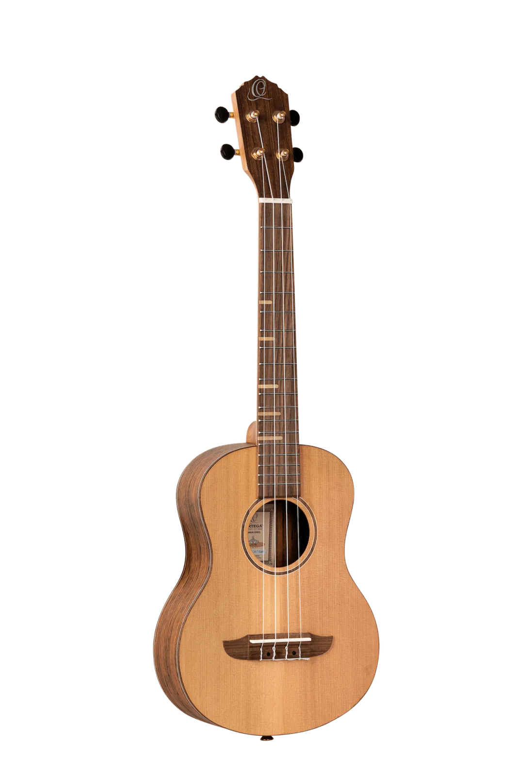 Timber Series Tenor Ukulele - Solid Natural Cedar/Walnut Acoustic with Gig Bag